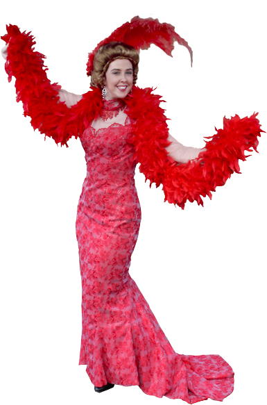 Photo: Carly McHugh as Dolly in Hello Dolly at Broxbourne Civic Theatre