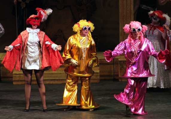 Cinderella Pantomime Broxbourne: Prince Charming and Ugly Sisters at the Masked Ball