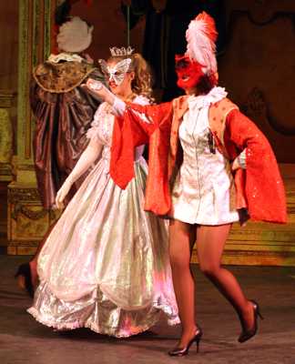 Cinderella Pantomime Broxbourne: Prince Charming and Cinderella at the Masked Ball